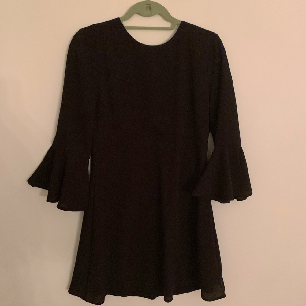 Long sleeve black dress